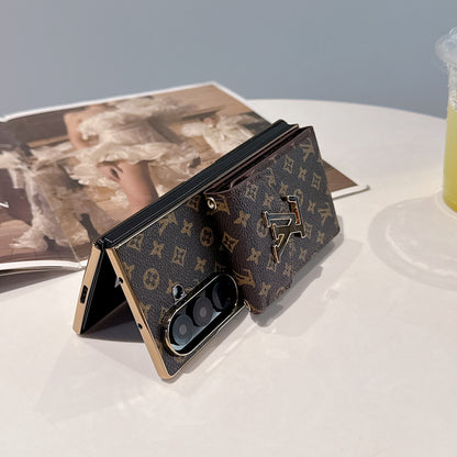 Gold Edition Monogram Fold Case | Wallet · Kickstand · Z Fold 7
