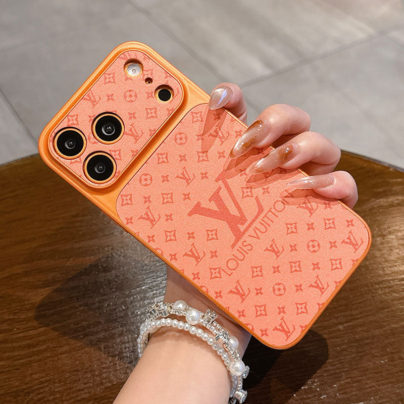 LV Monogram Sliding Camera Cover iPhone Case