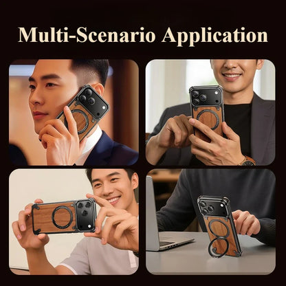 360 Wooden Magnetic Armor Case – iPhone 17
