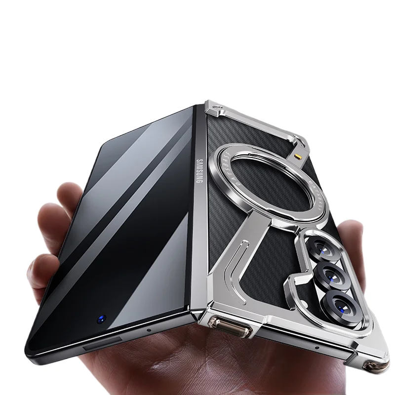 Z-Shape Magnetic Case with Metal Stand