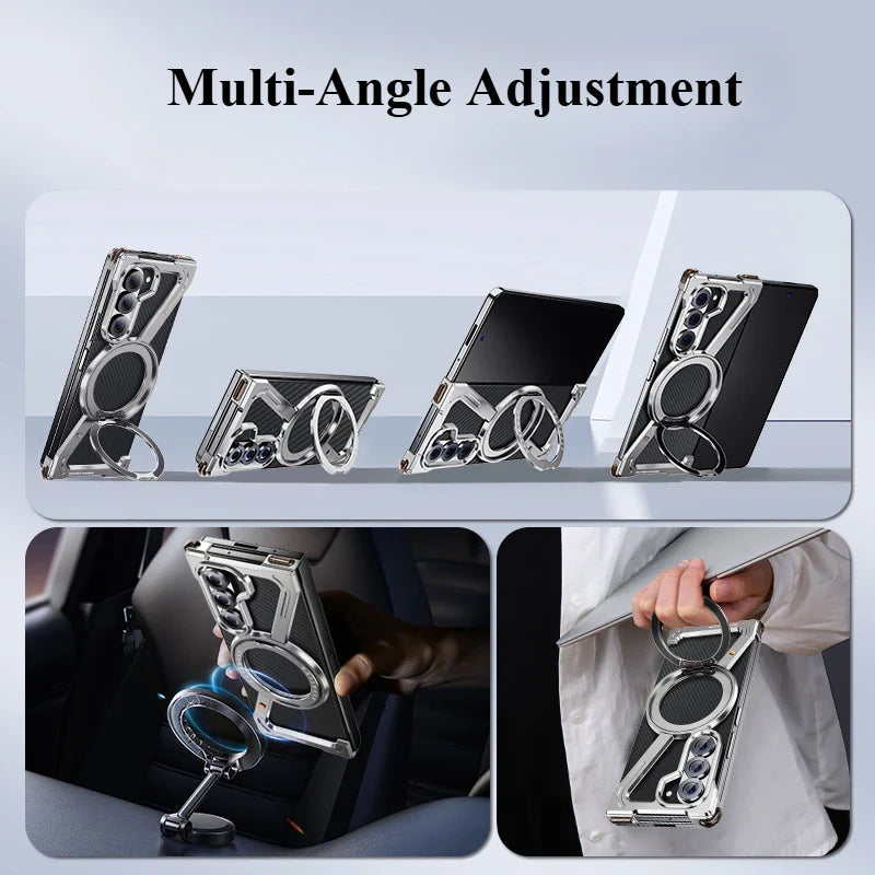 Z-Shape Magnetic Case with Metal Stand