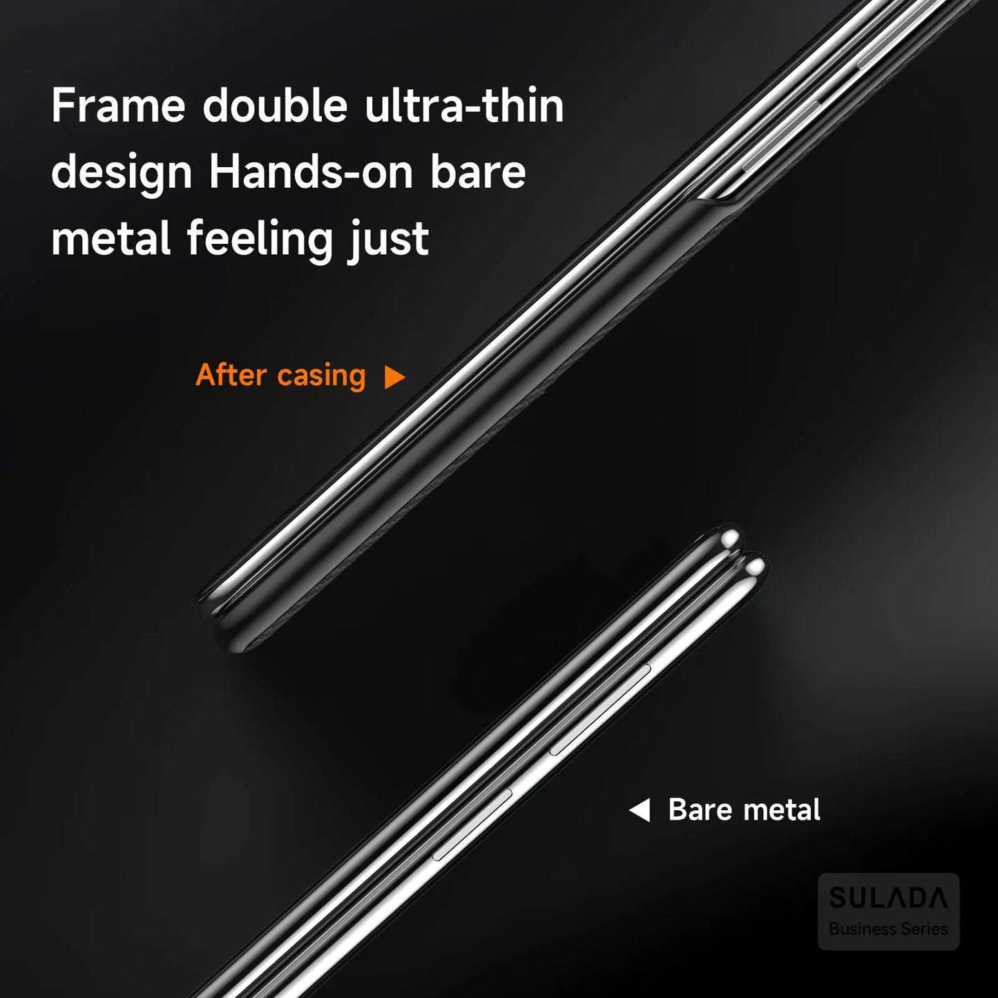 Magnetic Carbon Fiber Leather Case