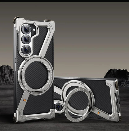 Z-Shape Magnetic Case with Metal Stand