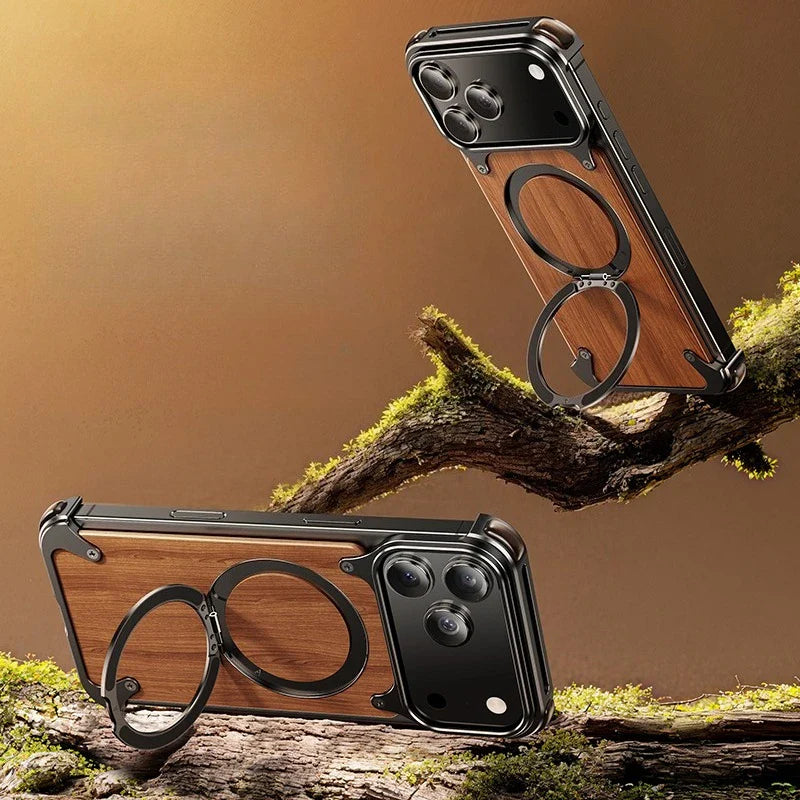 360 Wooden Magnetic Armor Case – iPhone 17