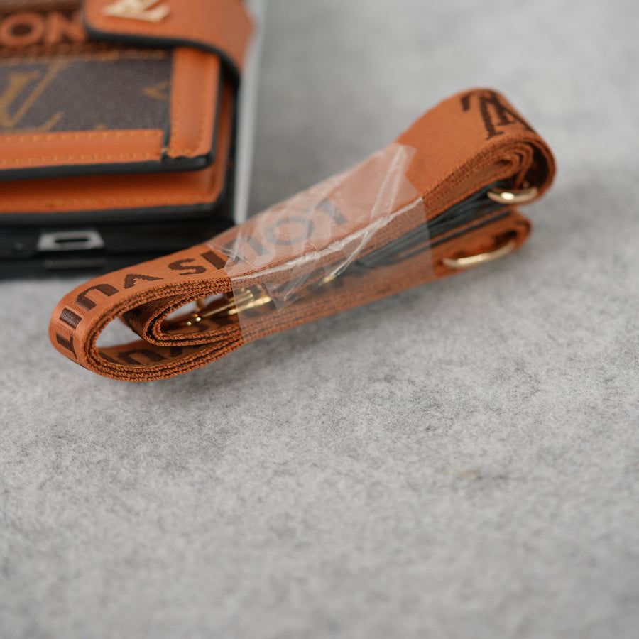 Premium Designer Phone Case with Wallet & Strap