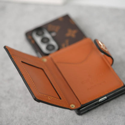 Premium Designer Phone Case with Wallet & Strap